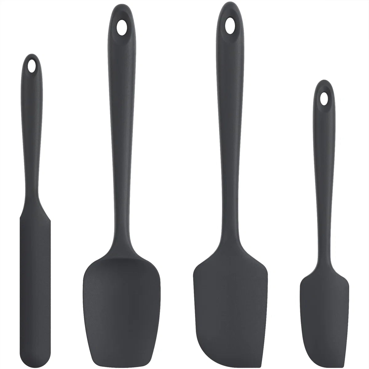 600ºF Heat-Resistant Silicone Spatula Set, 4-Piece BPA-Free Kitchen Baking Cooking Tools