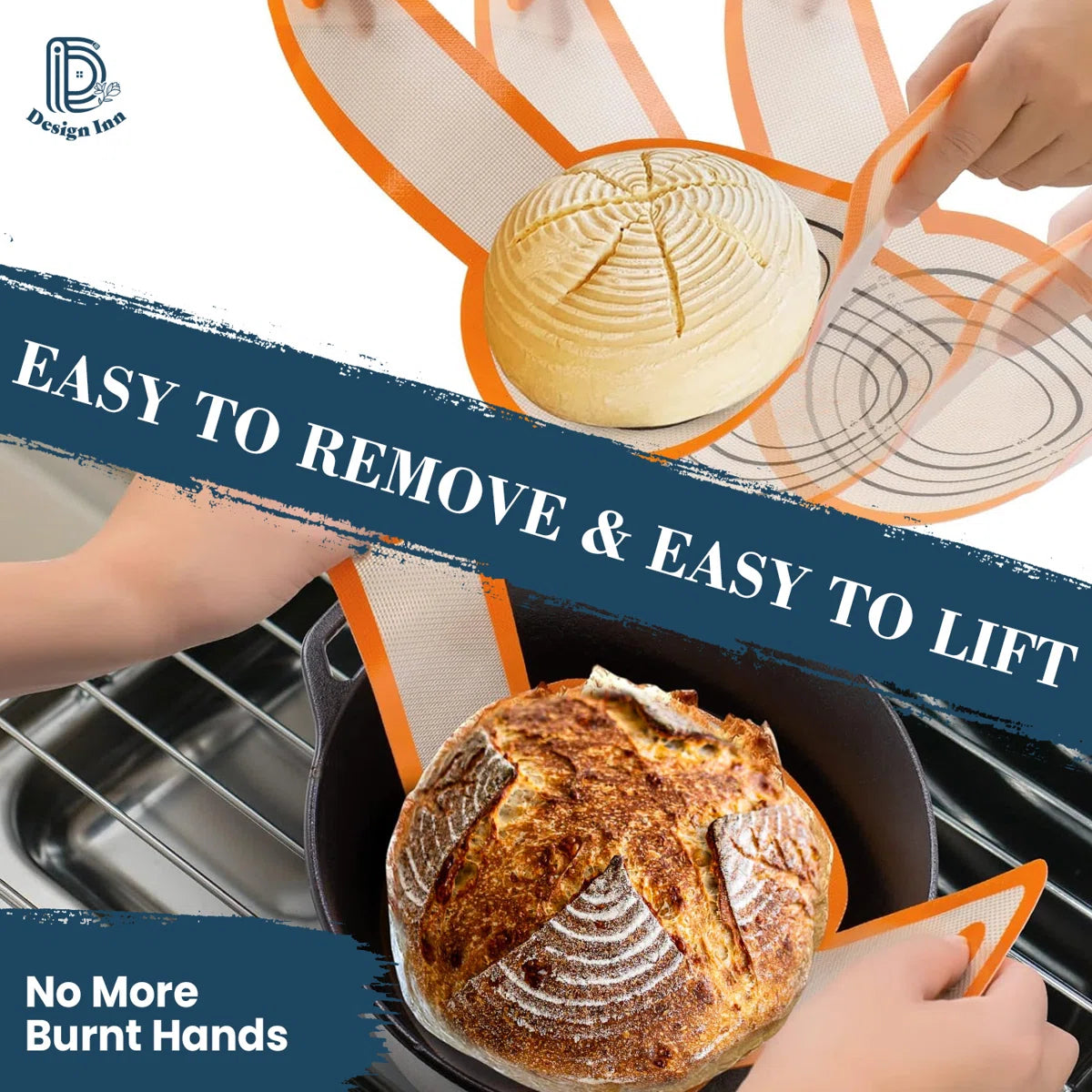 Bread Proofing 14 - Piece Set: 10" Oval & 9" Round with Liners, Dough Whisk, Lame, Scrapers & Sling