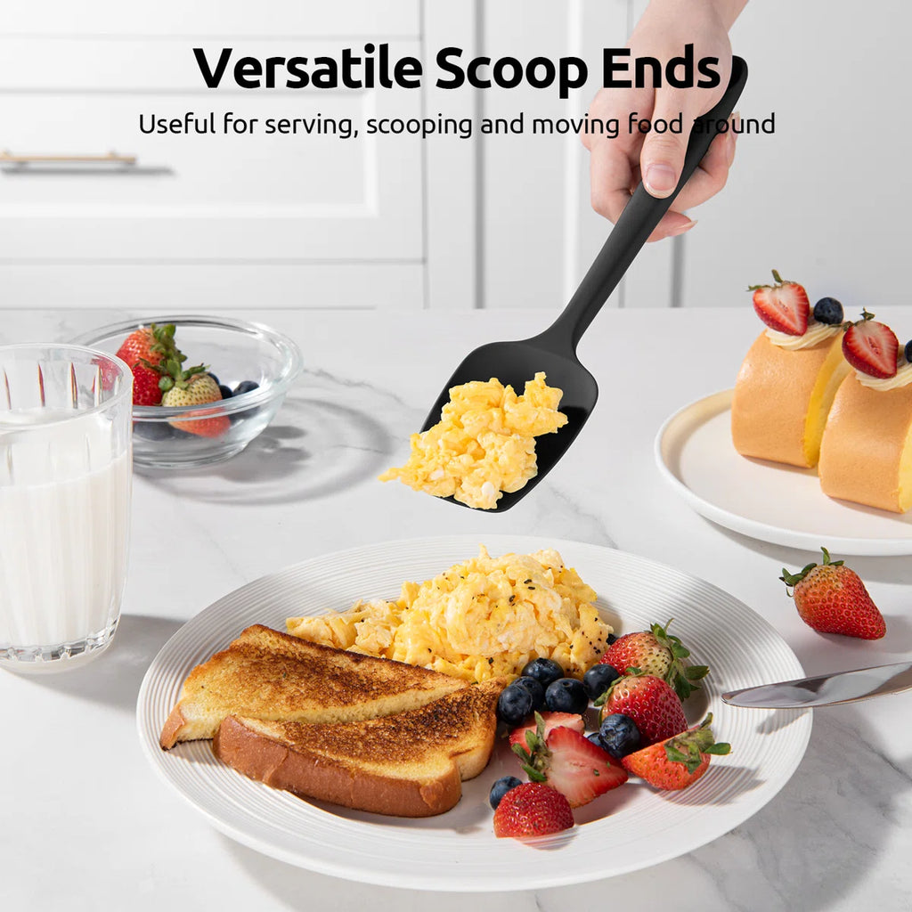 600ºF Heat-Resistant Silicone Spatula Set, 4-Piece BPA-Free Kitchen Baking Cooking Tools